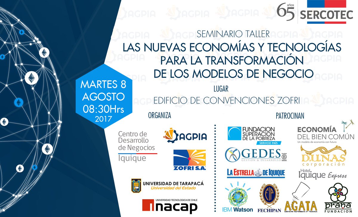 FundacionPrana's tweet photo. No te lo pierdas! #Iquique #NuevasEconomias #seminario
https://t.co/hasVZTuzy8 https://t.co/aBKplmd0UJ