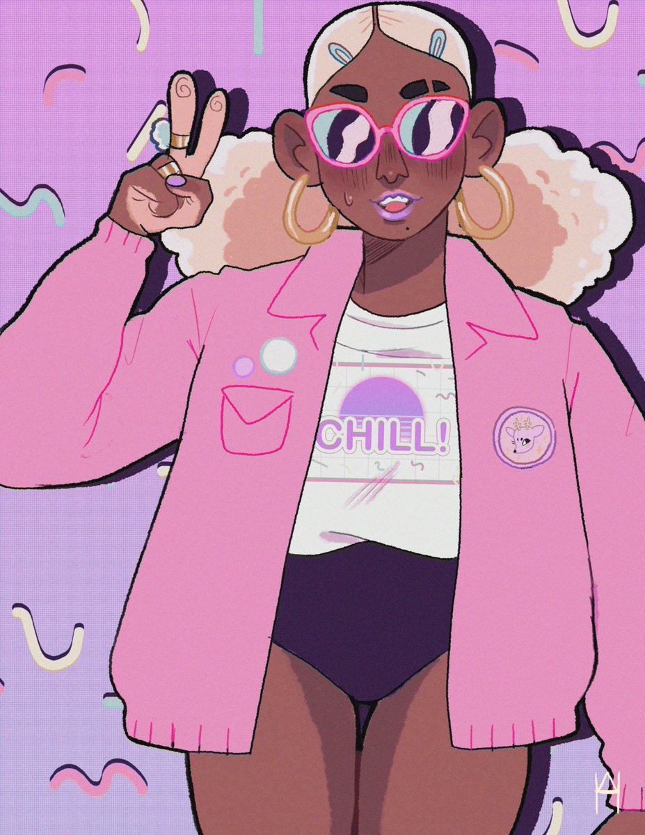 abellehayford's tweet photo. My name is Annabelle(they/them)and I'm an Illustrator/animator!Most of my work consists of pinks,purples, and POC!  #VisibleWomen #visibleNB https://t.co/FaIr6WV53U