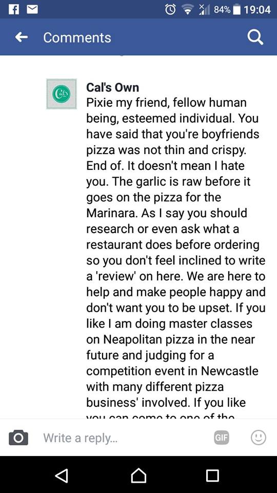 Disappointed to see how a review of <a href="/cals_own/">Cal</a> has been dealt with - apparently by "Calvin" himself. Patronising &amp; Pompous in the extreme!