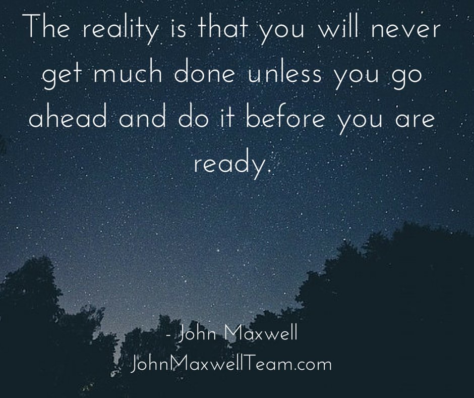 You'll never know if you can do something until you try. All the planning in the world won't change that. #JMTeam
