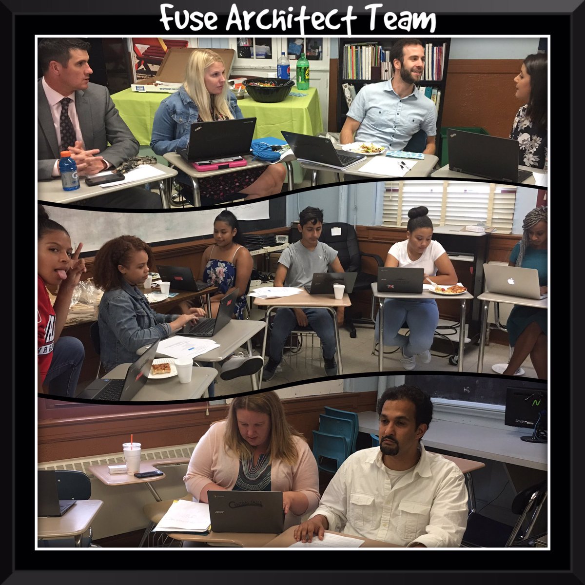 EddaCarmadello's tweet image. @CFSchoolsRI #FuseArchitect Team discussing what platform would work best for incoming 9th graders @amyburns777_amy @CFDragon