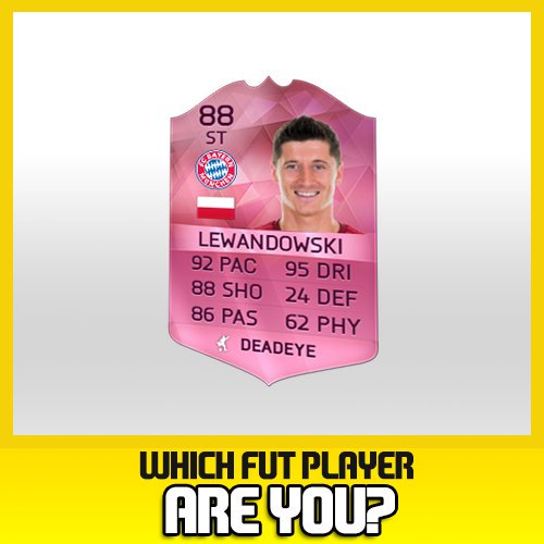 mrbiggo's tweet image. Yo sería Lewandowski.  Descubre que jugador serías: goo.gl/Rh9tEo