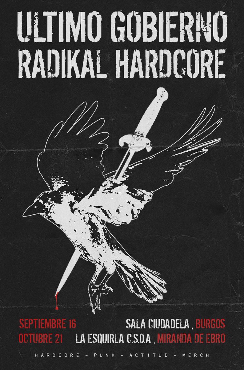 radikalhardcore's tweet photo. Conciertos junto a nuestros compañeros de #ultimogobierno 
#hardcore #punk #punkfest #dbeat https://t.co/MA5JOwxf4B