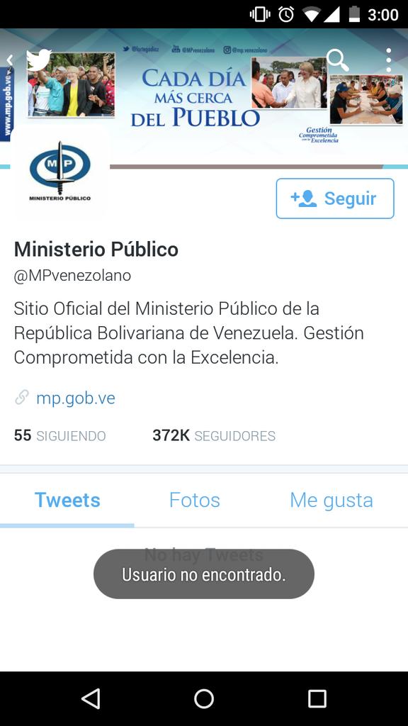 Juandeando's tweet photo. Cuando intentas revisar la cuenta del Ministerio Público venezolano (Tomado a la fuerza), pasa esto. #RipMP https://t.co/sb9iN0YNiI