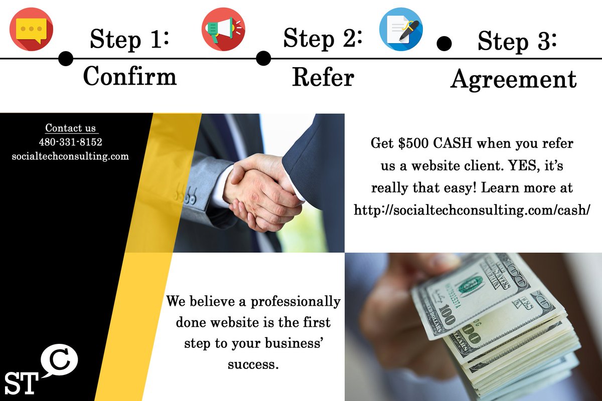 _SocialTech's tweet image. Confirm, Refer, Agreement: Complete these 3 easy steps and $500 is yours! Learn more - bit.ly/2uW2bde