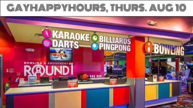 Bowling, Ping Pong, Pool &amp; Karaoke, Thurs. Aug 10🎳🏓🎤
<a href="/Round1Stratford/">Round 1 Bloomingdale</a> <a href="/StratfordSquare/">Stratford Square</a>

#GayHappyHours #GayChicago
#instagay #gayboy #gayguy