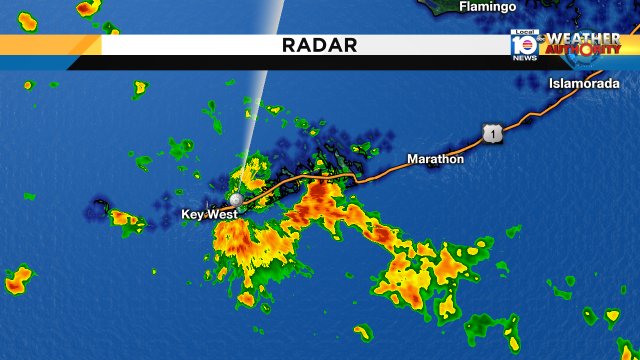 Showers are favoring the lower Keys this afternoon.  Keep an umbrella handy! https://t.co/DIBSb3jP19