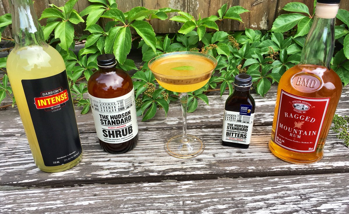 We teamed up with Barrow's Intense Ginger Liqueur and Berkshire Mountain Distillers to create "The Peach Picante". Recipe on our Instagram!