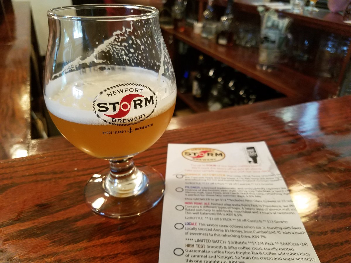 BrightSide_RI's tweet photo. Last stop on today's local booze tour: @NewportStorm helped jumpstart the #RI craft brew scene back in 1999. Still going strong today! https://t.co/ZXdsRqh9cQ