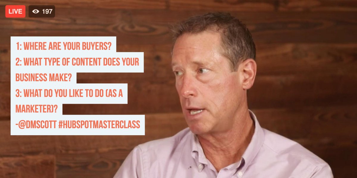 MarceelMarchena's tweet image. &quot;Content is about understanding your buyer&quot; - @dmscott #hubspotmasterclass