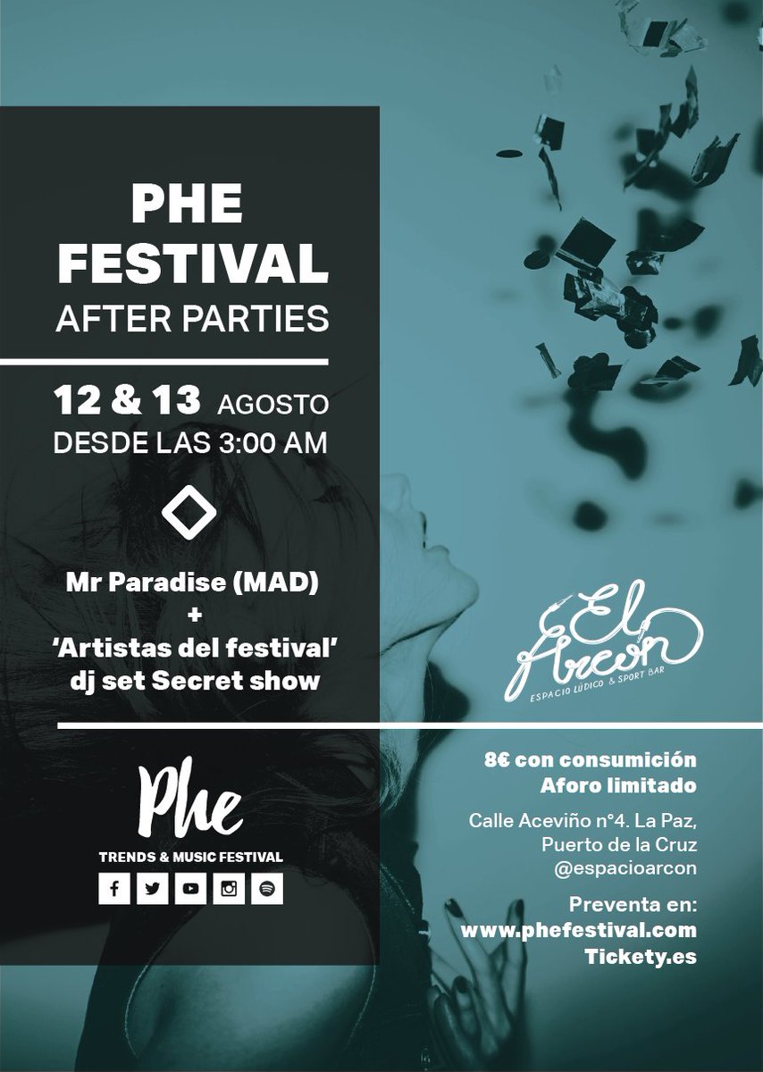 EspacioArcon's tweet photo. Este fin de semana en el Arcón
Jueves: III Torneo Fifa´17 (PS4)
Viernes: On Air Party - @digitalfmradio
Sábado: After Parties PHE FESTIVAL. https://t.co/IH1IjY8QML