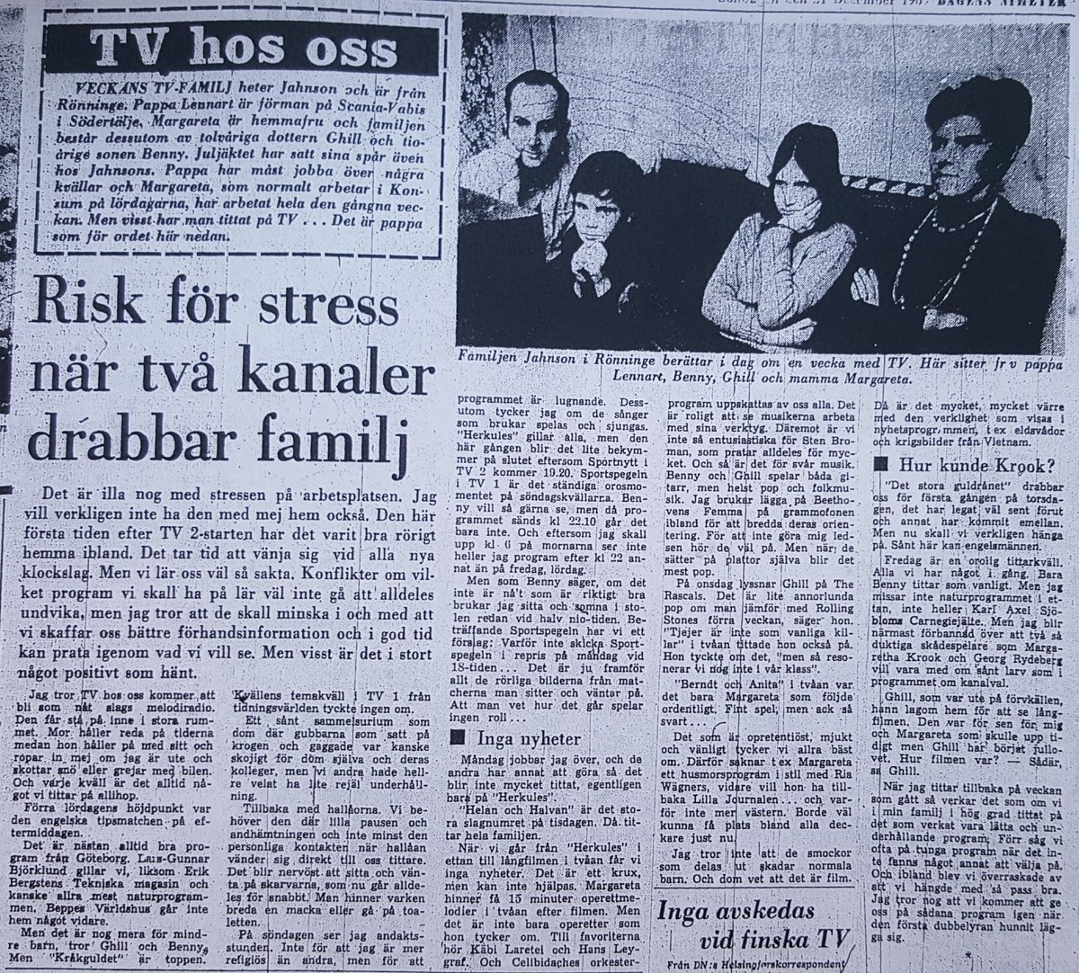 fredrikstrage's tweet photo. Informationsstress i DN, 21 december 1969. https://t.co/NJwWwKn6XV