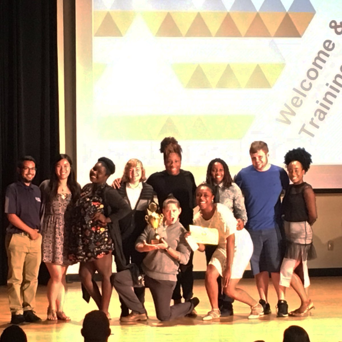 UNCGHRL's tweet photo. Celebrating our Most Spirited staff, no surprise McCormick & Lexington RAs are bringing great energy to a new community! #LeadAtG #UNCG125 https://t.co/TfUCwYLZE1