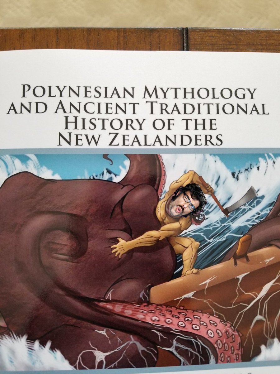AaronLarson241's tweet photo. @AJemaineClement I got a new book on Polynesian mythology, but the cover was missing something... https://t.co/JA0VILX6uT