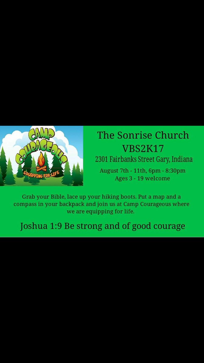 YoPastorBrett's tweet photo. Vbs starts today at 6pm. #CampCourageous https://t.co/CAlur3c7Tw