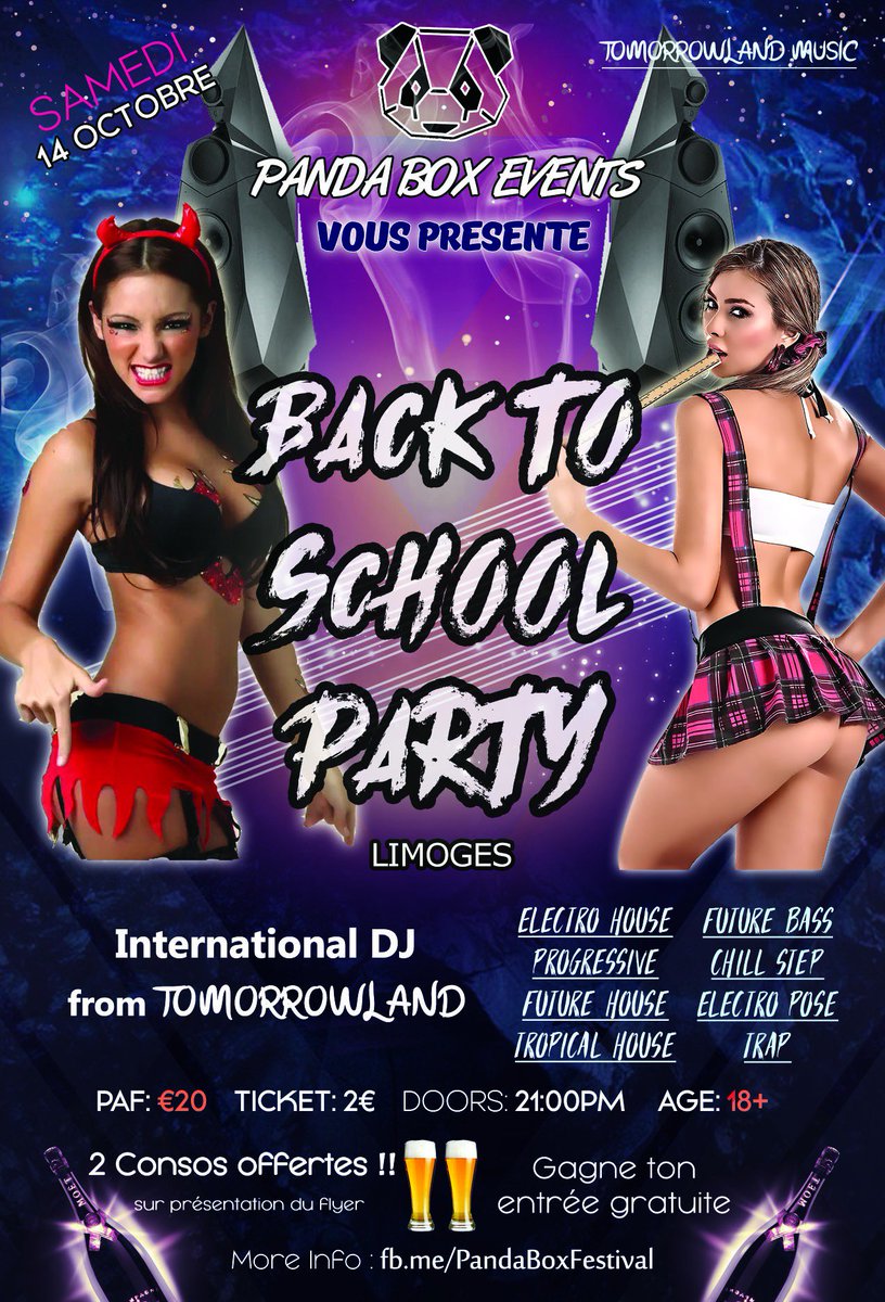 PandaBox87's tweet image. Tomorrowland After Party, Limoges (France) ! 🤩😋 🎉
facebook.com/events/6703810… 😍🔥💟