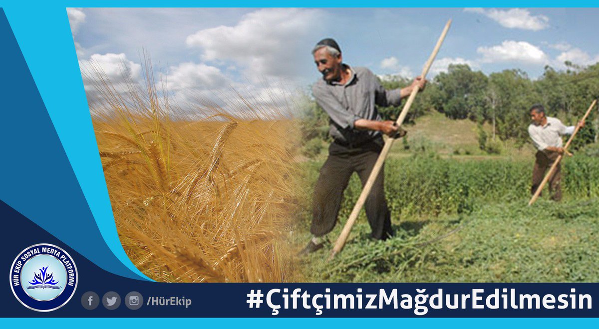"Tarım ülkesi olmak bir eksiklik değil bir avantajdır
Modern tarıma geçişle birlikte  #ÇiftçimizMağdurEdilmesin ve hakkettiği desteği alsın"