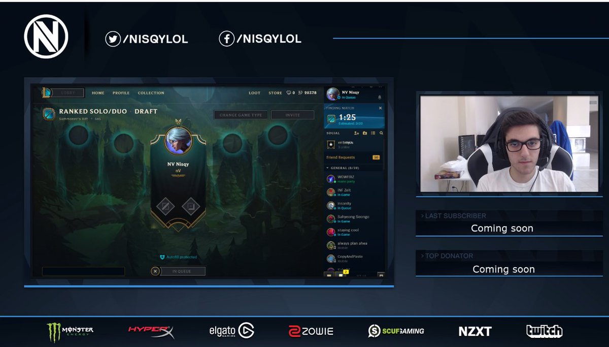 Nisqy's tweet image. SoloQ stream! En français :D (i can answer questions in english between games) 
Twitch.tv/nisqyy