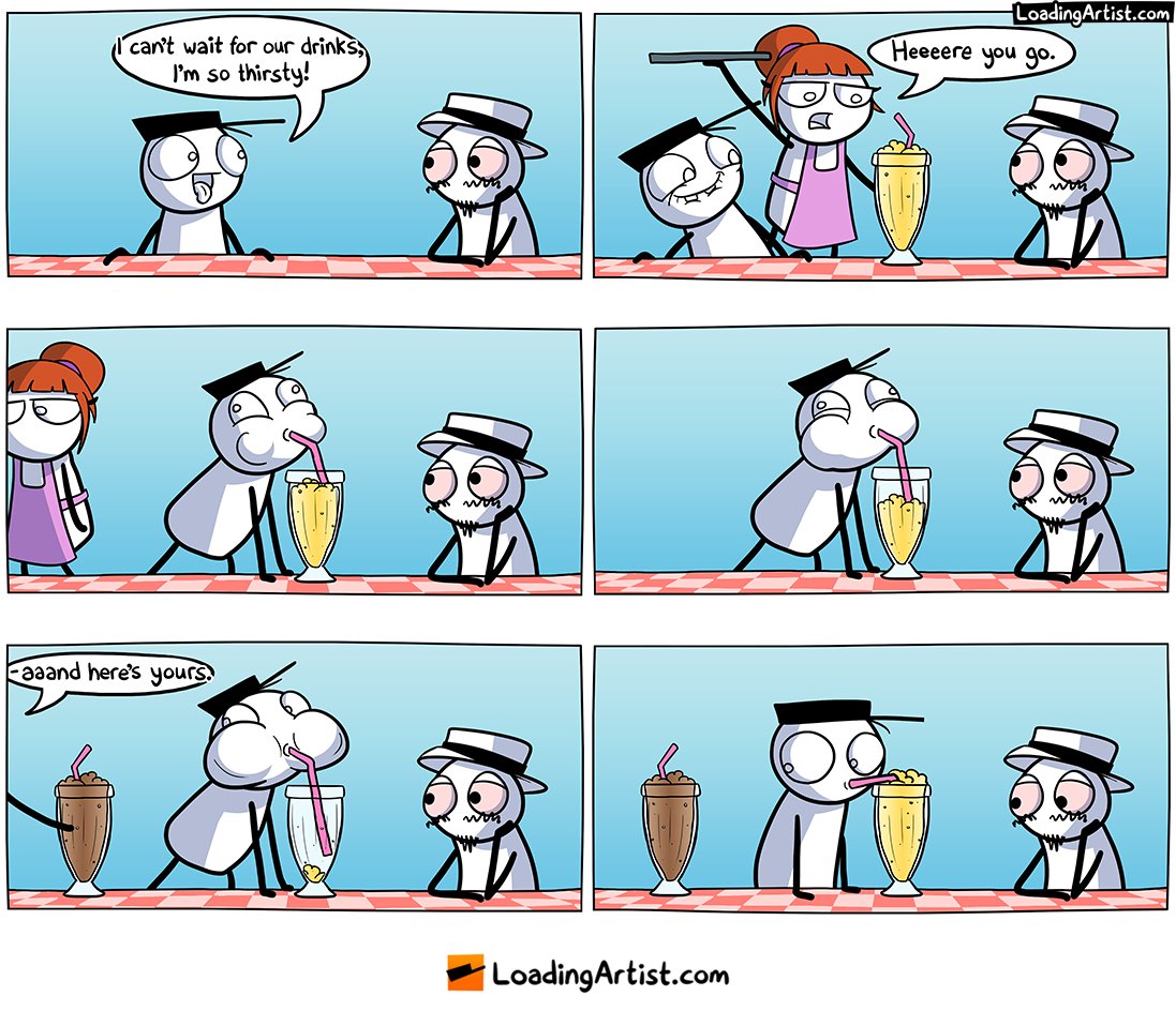 LoadingArtist's tweet image. everyone makes milkshakes
loadingartist.com/comic/everyone…