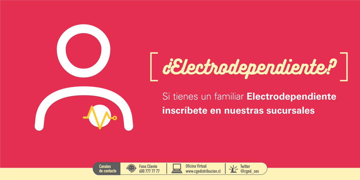 CGE_Clientes's tweet photo. Para #CGED los clientes electrodependientes son una prioridad y tienen un tratamiento especial, averigua más aquí https://t.co/6sin5pksLg https://t.co/4Y4xGS04CX