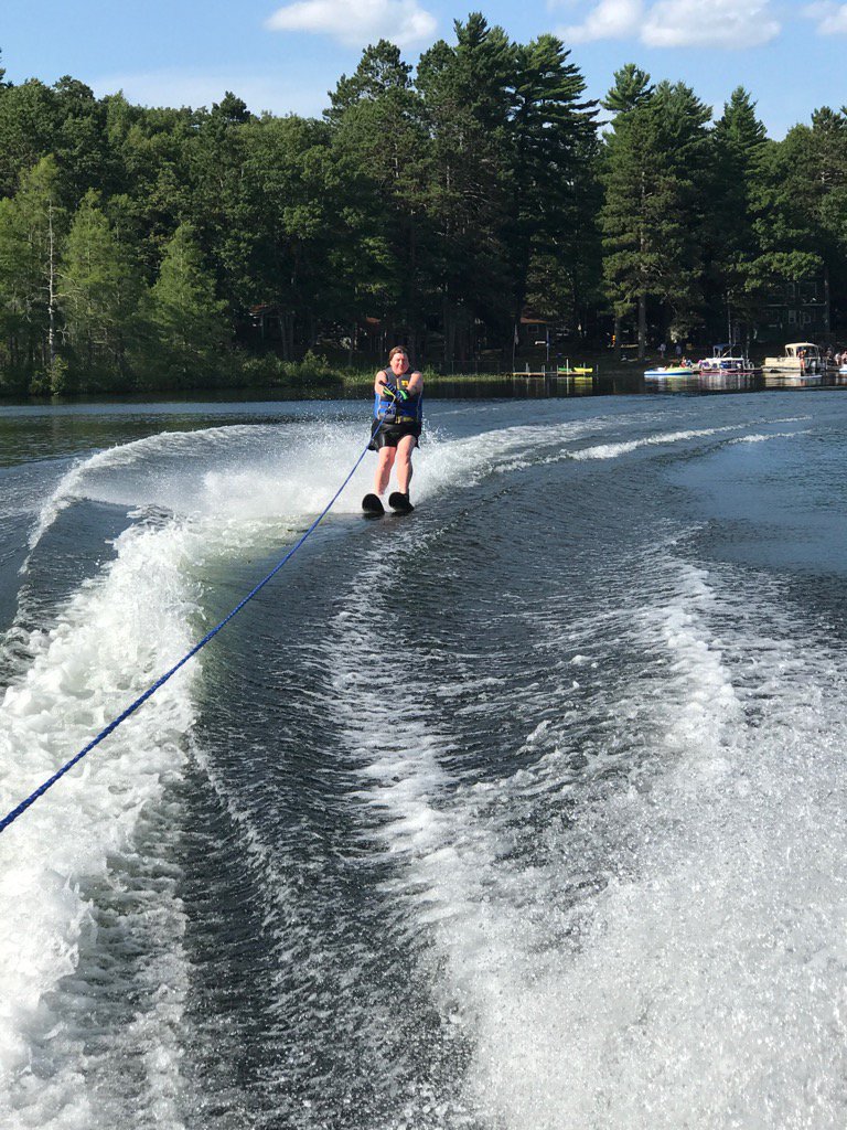 49 and still waterskiing. #awesome