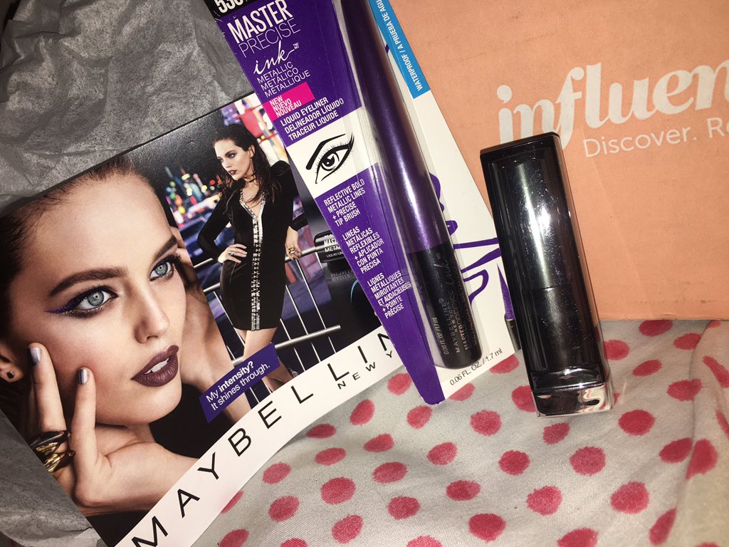I'm so happyyy to have received my voxbox from maybelline❤️❤️❤️ #complimentary #contest #influenster #iloveit <a href="/Influenster/">Influenster</a>