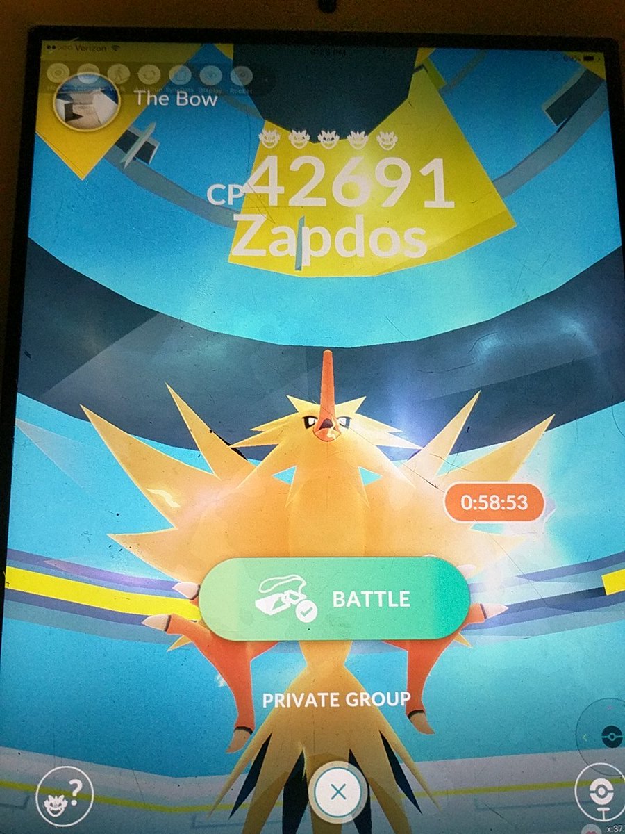 Tai_2002's tweet image. Come help at 37.74498,-122.2573 for Zapdos raid