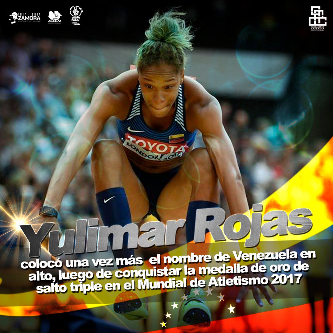 PCPsibci's tweet photo. #YulimarRojas 
#OrgulloVenezolano
Enalteciendo una vez más nuestra bandera tricolor. https://t.co/80IqihRo4X