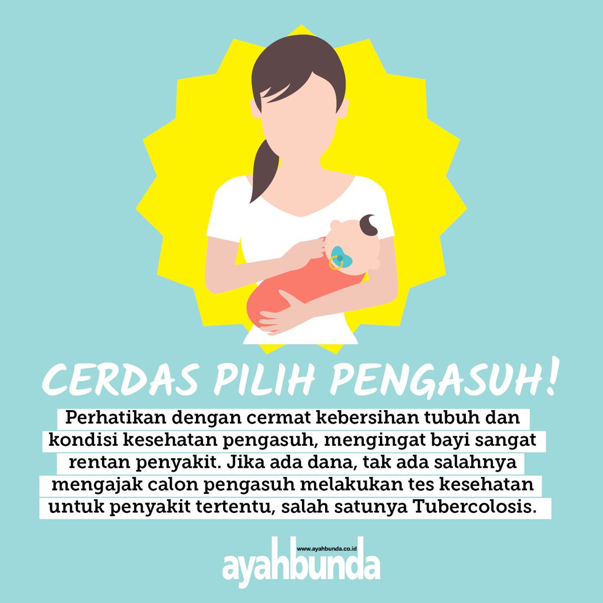 Ayahbunda's tweet photo. Bunda mesti cerdas memilih pengasuh untuk buah hati Anda. Ini tipsnya. #ayahbunda #tipsAB https://t.co/niiWPRQ5jS