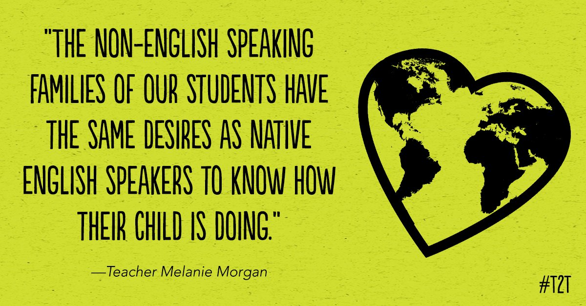 teacher2teacher's tweet photo. Ts need to be prepared to communicate with both ELL Ss and their families, says T @PoshPrimary. Her tips: https://t.co/fnUhvoTLMG #ELLchat https://t.co/TtriFecXeA