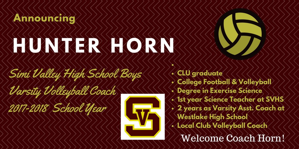 Welcome Coach Horn!