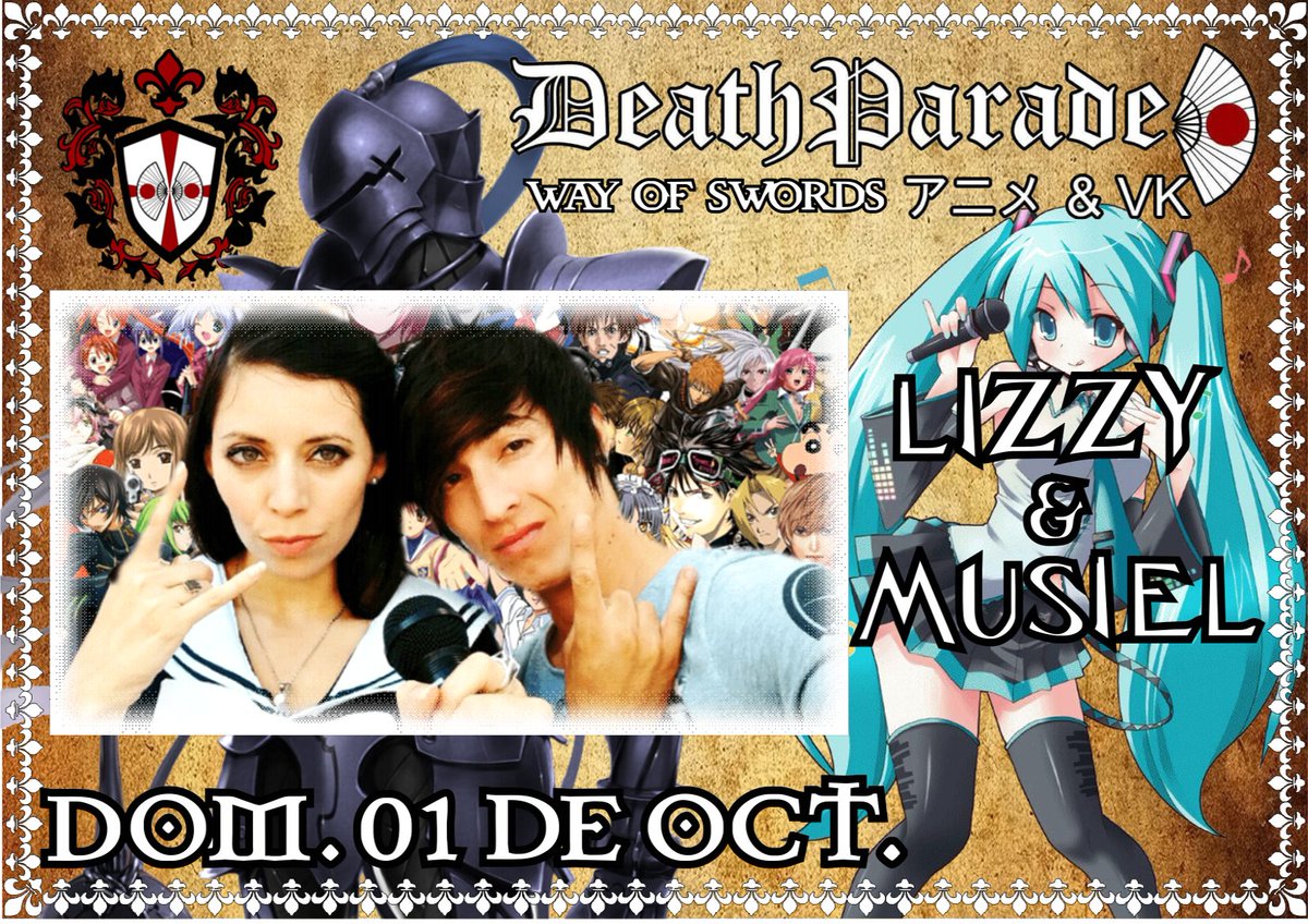 DeathParadeAVK's tweet photo. #Lizzy&Musiel en la #DeathParadeWayOfSwords lml #01deOct
#WeAreDeathParade https://t.co/vaJfjRBGiA