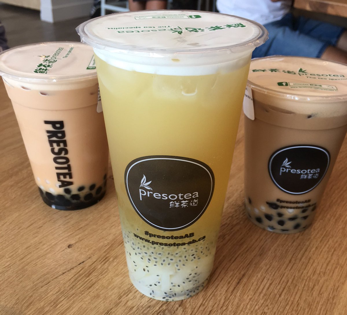 wtigley's tweet photo. There's a new cafe for Asian drinks of 17th Ave. @presotea has some interesting flavours - I've never had basil seeds in a drink. #yyc https://t.co/AecADv4NNs