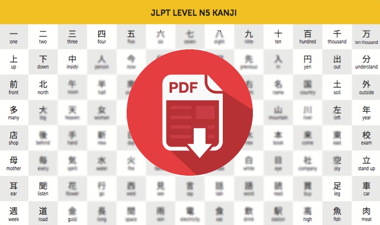 Learn Japanese Japanesepod101 Com On Twitter You Want To Study Or Work In Japan Https T Co Ifaqiy0pfu Download Your Free Jlpt N5 Cheat Sheet Including The 103 Kanji You Must Know Https T Co Ytn7r4tzfd