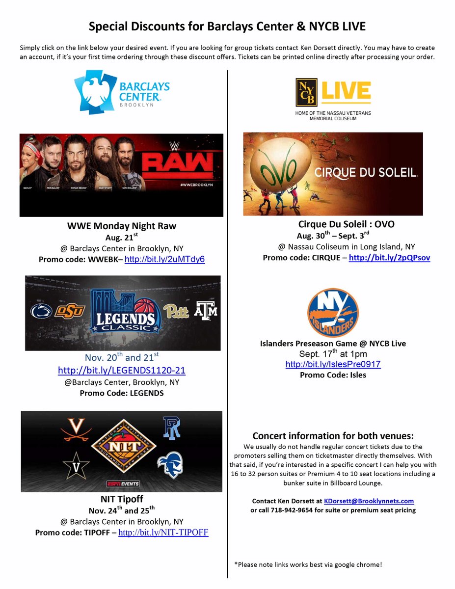 Alumni members can now get discounts to Barclay's Center events and NYCB Live events at Nassau Coliseum. Check out the links for more info!pic.twitter.com/ ...
