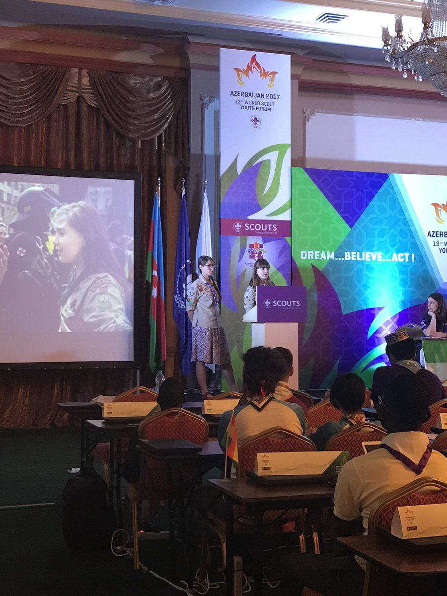 WorldScoutConf's tweet image. This morning we're talking about why to be active citizens with Lucie Myslíková from @czSKAUT at the #ScoutForum