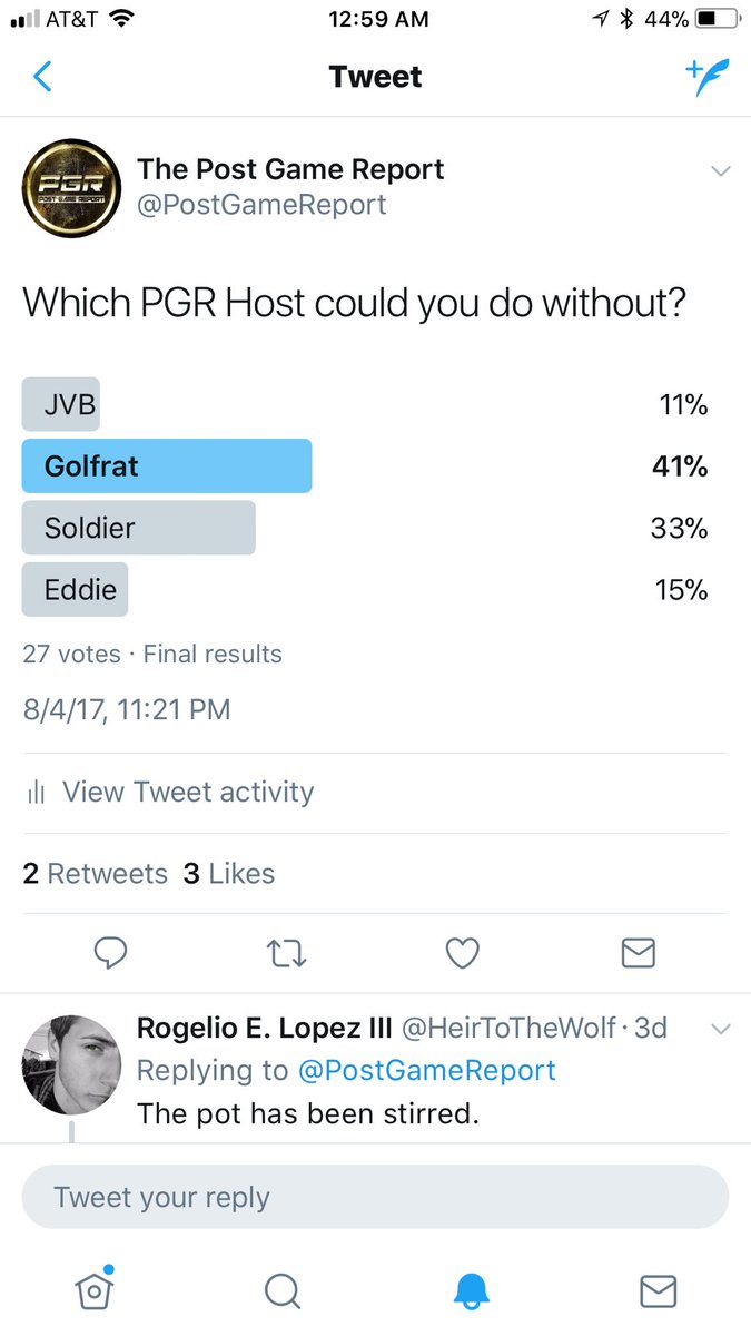 The Post Game Report tweet media