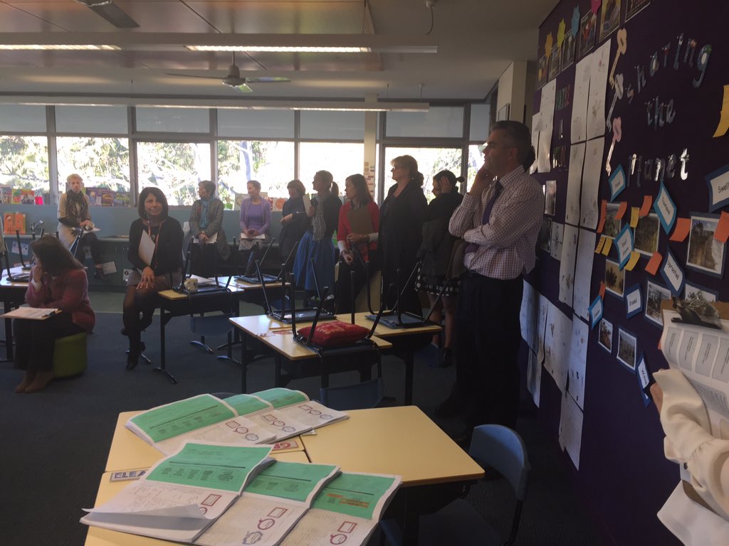 tanyarosec's tweet photo. Junior and Senior School teachers enjoying the PYP classroom walk through. Deep, rich inquiry &amp; transdsciplinary learning #rcpl https://t.co/F4KPjIQhi9