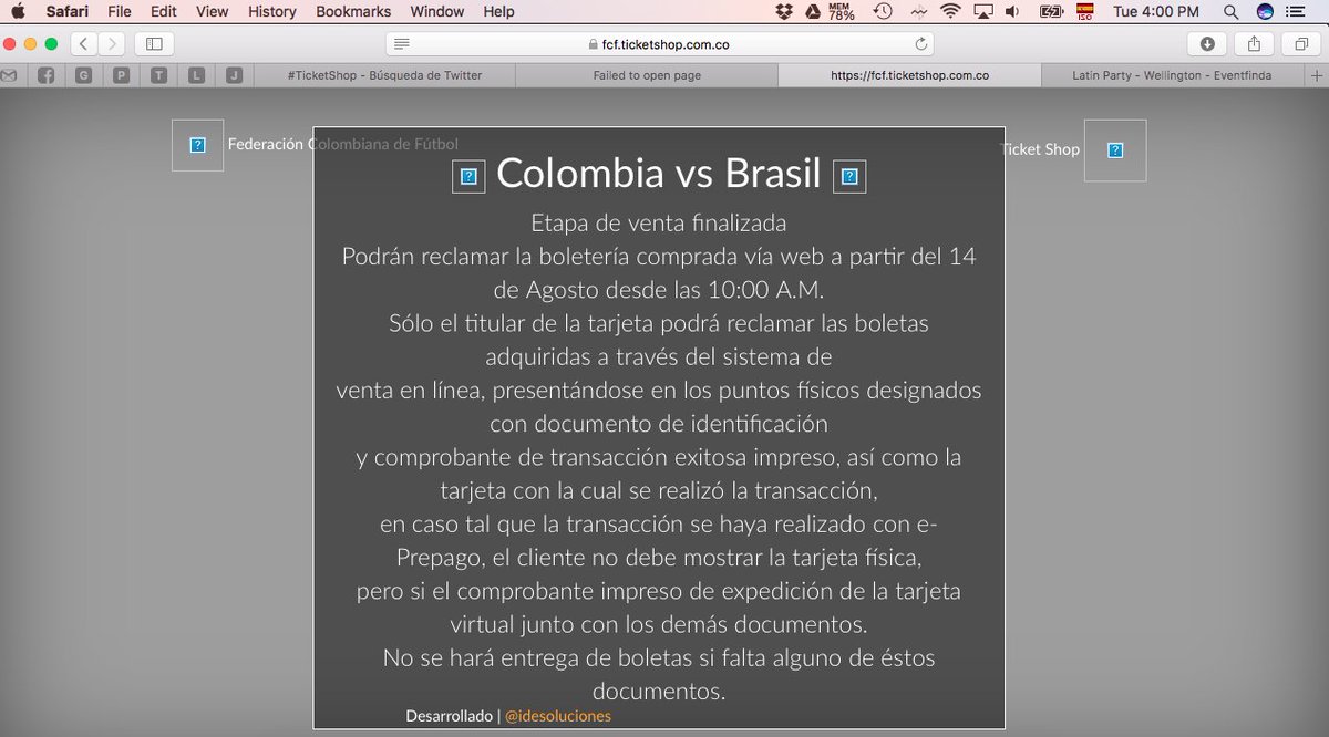 jjotalb's tweet photo. @TicketShopCol Mentiras tras mentiras son unos gusanos. nunca se pudo acceder mediocre plataforma. la peor mentira q he visto @ideSoluciones @TicketShopCol https://t.co/B0QDRczc6V
