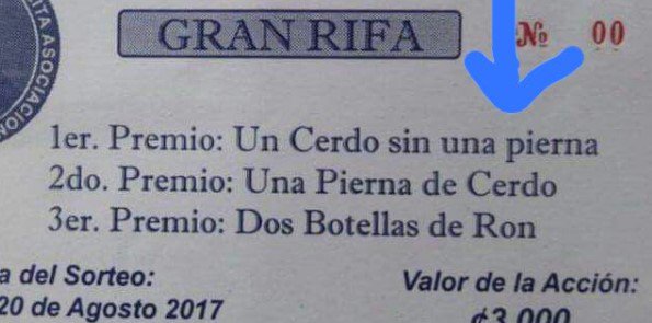 Hace media hora que me estoy riendo con esta rifa. No me deja dormir.
