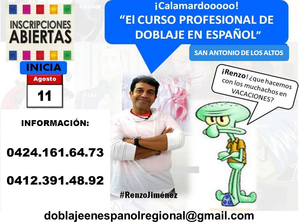 vidadeninos's tweet image. #7Ago para tus hijos en #vacaciones te recomendamos el #curso de #doblajeenespanol de @doblajenespanol #SanAntonioDeLosAltos #dubbing