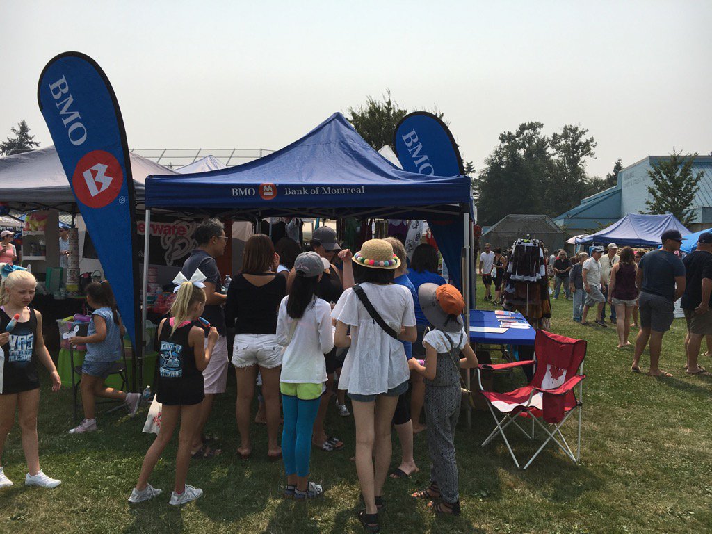 BMO tent was a popular site at the Tsawwassen Sun Festival today. Great job by Tsawwassen employees!