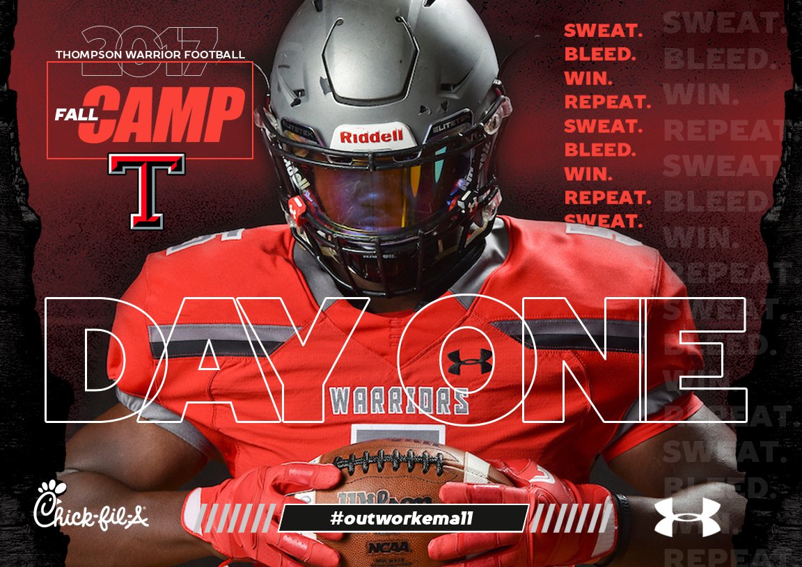 Thompson Football Region Champions 2017 on Twitter: "Football Season is here for The Warriors