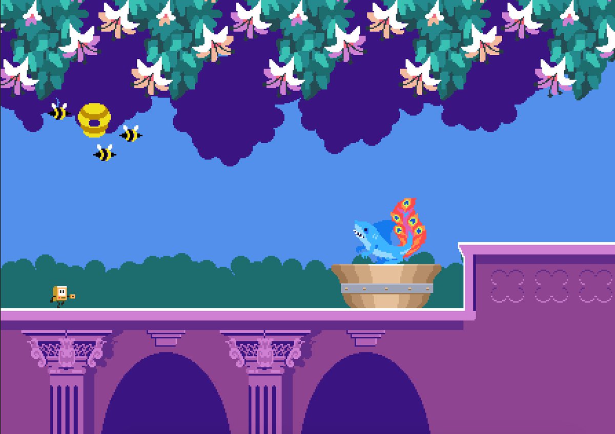 LostBitsGame's tweet photo. Working on some new location art. At what point do opulence jump the shark? Or landshark? https://t.co/QJWkqnOW8A