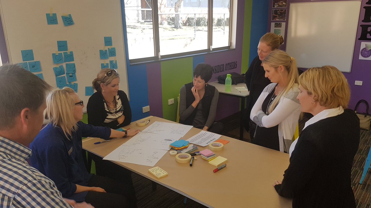 TimOsborne71's tweet photo. St Paul's Staff PD, 'The Design Experience' getting hands on with our #Designhinking model @jedjnr #spsdesignweek #dtk12chat #edchat https://t.co/StnBIKNKKQ