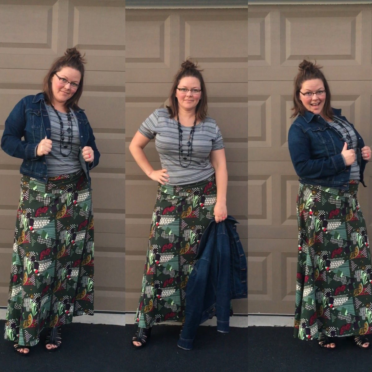 LLRoe_Michelle's tweet photo. 'Taking it back old school cause I'm so cool' 🎵how #nineties is this #ootd #lularoe #lularoemaxi #lularoejulia #flygirl #hip link in bio! https://t.co/YQziCsFHh4