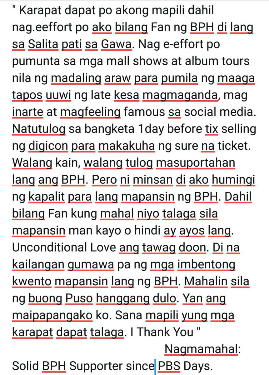 BPHRainbows's tweet photo. Real talk lang. Walang personalan. Ok lang kung hinde ako mapili. Basta mahal ko ang @BoybandPH period!

#BPHXfanraid https://t.co/TPY2pbwEFj