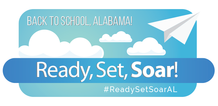 Alabama_Reading's tweet photo. Share your #backtoschool2017 excitement with @AlabamaDeptofEd and @Alabama_Reading Be sure to tag your pics with #ReadySetSoarAL https://t.co/goWaawLEng