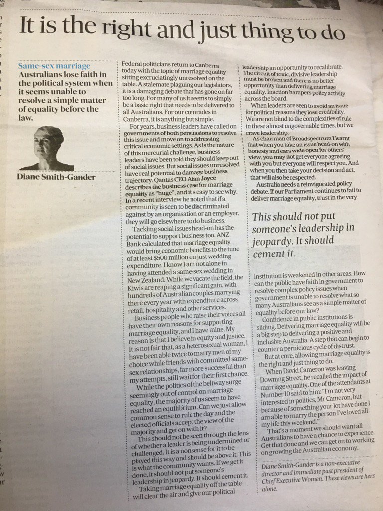 ICYMI Excellent op-ed by <a href="/DianeSmithG/">Diane Smith-Gander</a> in <a href="/FinancialReview/">Financial Review</a>