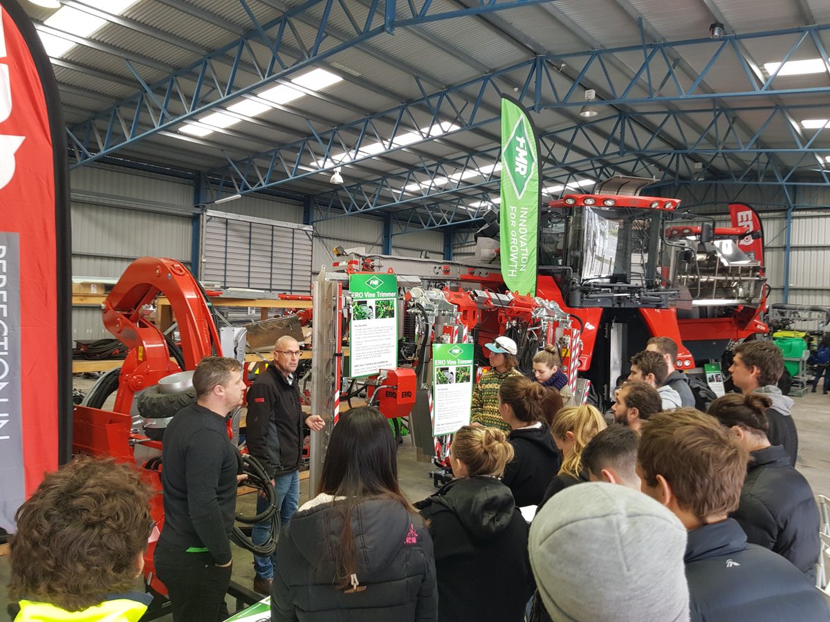 fmr_group's tweet photo. A great afternoon showing the Adelaide Uni Viti students the FMR Range of equipment! #viticulture #mechanisingvineyeards @UniofAdelaide https://t.co/RrHgoR30vT